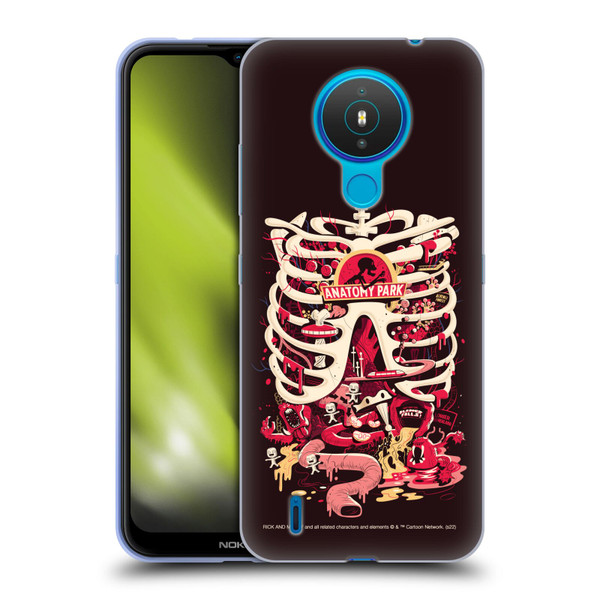 Rick And Morty Season 1 & 2 Graphics Anatomy Park Soft Gel Case for Nokia 1.4
