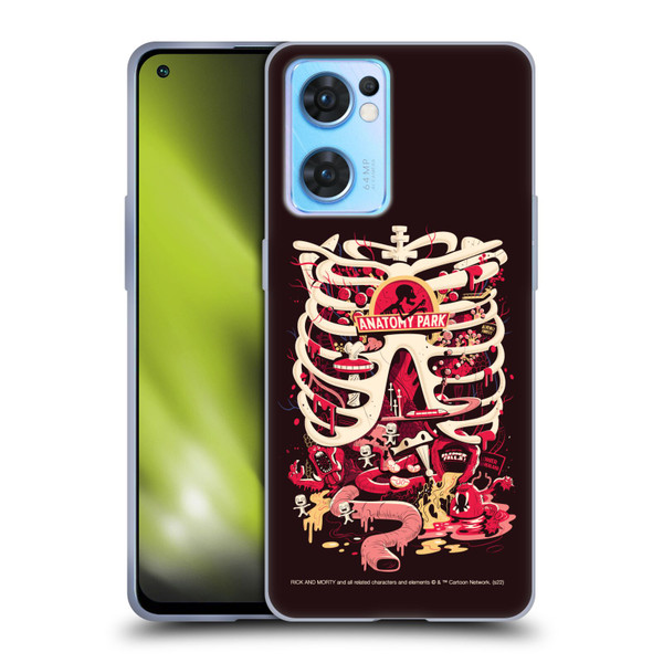 Rick And Morty Season 1 & 2 Graphics Anatomy Park Soft Gel Case for OPPO Reno7 5G / Find X5 Lite