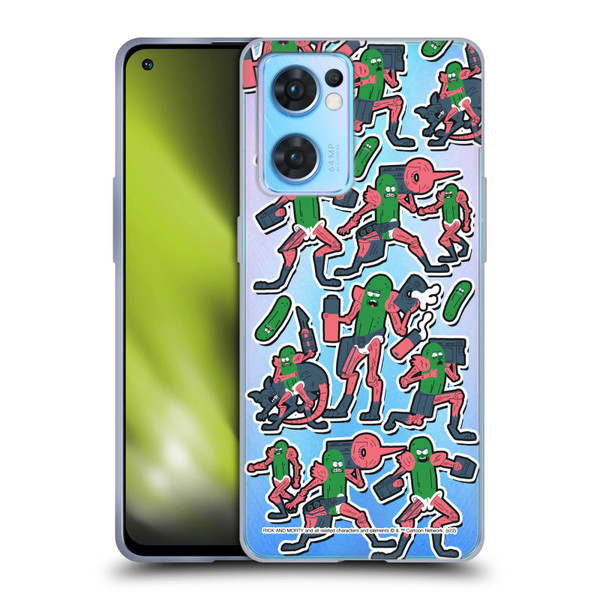 Rick And Morty Season 3 Character Art Pickle Rick Stickers Print Soft Gel Case for OPPO Reno7 5G / Find X5 Lite