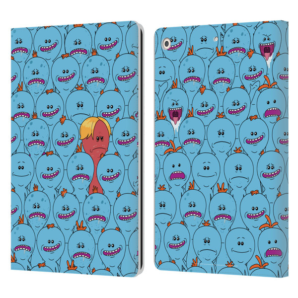 Rick And Morty Season 4 Graphics Mr. Meeseeks Pattern Leather Book Wallet Case Cover For Apple iPad 10.2 2019/2020/2021