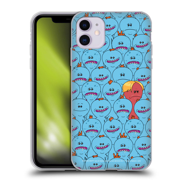 Rick And Morty Season 4 Graphics Mr. Meeseeks Pattern Soft Gel Case for Apple iPhone 11