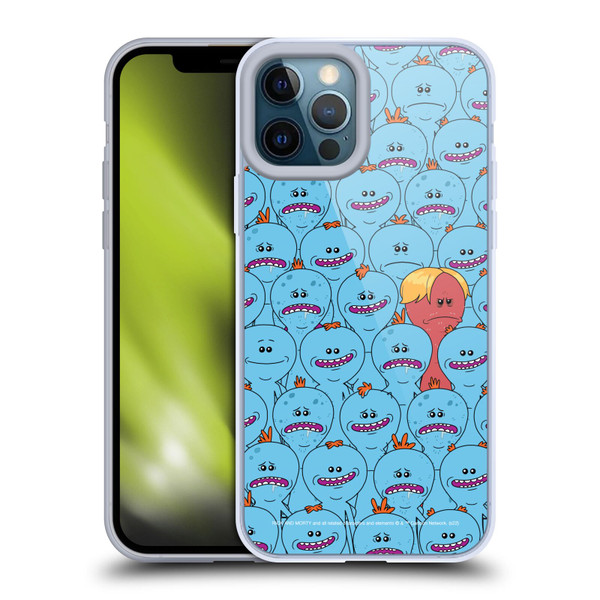 Rick And Morty Season 4 Graphics Mr. Meeseeks Pattern Soft Gel Case for Apple iPhone 12 Pro Max