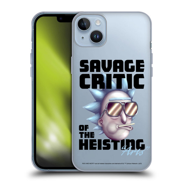 Rick And Morty Season 4 Graphics Savage Critic Soft Gel Case for Apple iPhone 14 Plus