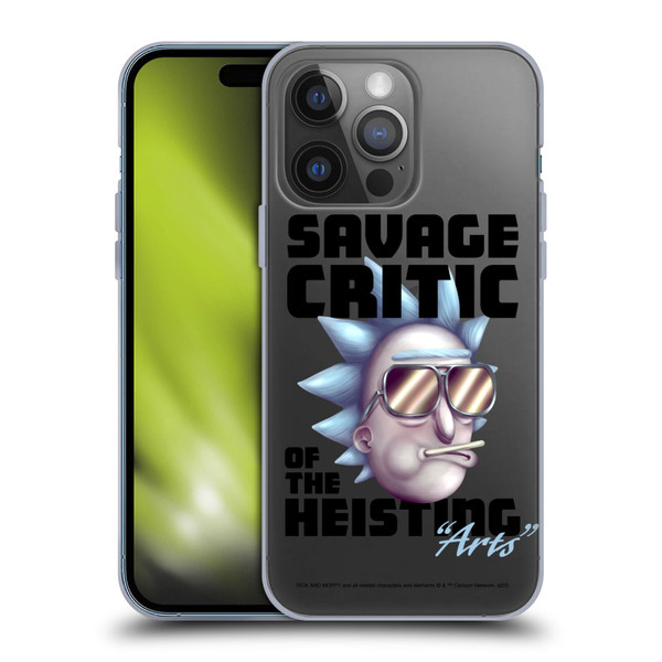 Rick And Morty Season 4 Graphics Savage Critic Soft Gel Case for Apple iPhone 14 Pro