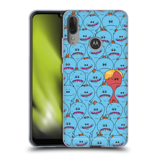 Rick And Morty Season 4 Graphics Mr. Meeseeks Pattern Soft Gel Case for Motorola Moto E6 Plus