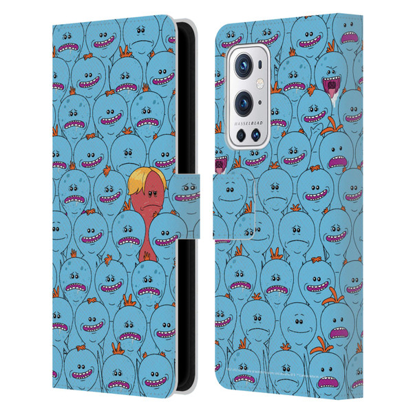 Rick And Morty Season 4 Graphics Mr. Meeseeks Pattern Leather Book Wallet Case Cover For OnePlus 9 Pro