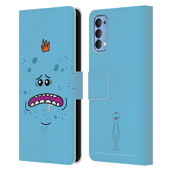 Rick And Morty Season 4 Graphics Mr. Meeseeks Leather Book Wallet Case Cover For OPPO Reno 4 5G