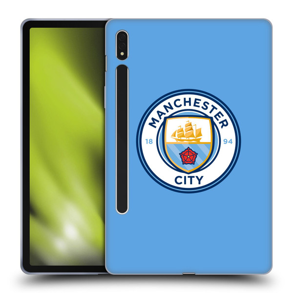 Manchester City Man City FC Badge Blue Full Colour Soft Gel Case for Samsung Galaxy Tab S8