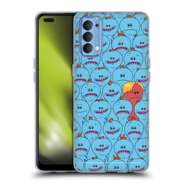 Rick And Morty Season 4 Graphics Mr. Meeseeks Pattern Soft Gel Case for OPPO Reno 4 5G