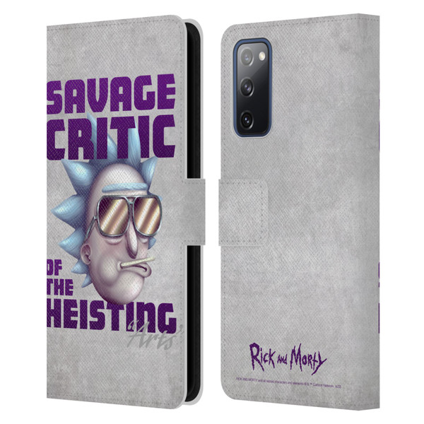 Rick And Morty Season 4 Graphics Savage Critic Leather Book Wallet Case Cover For Samsung Galaxy S20 FE / 5G