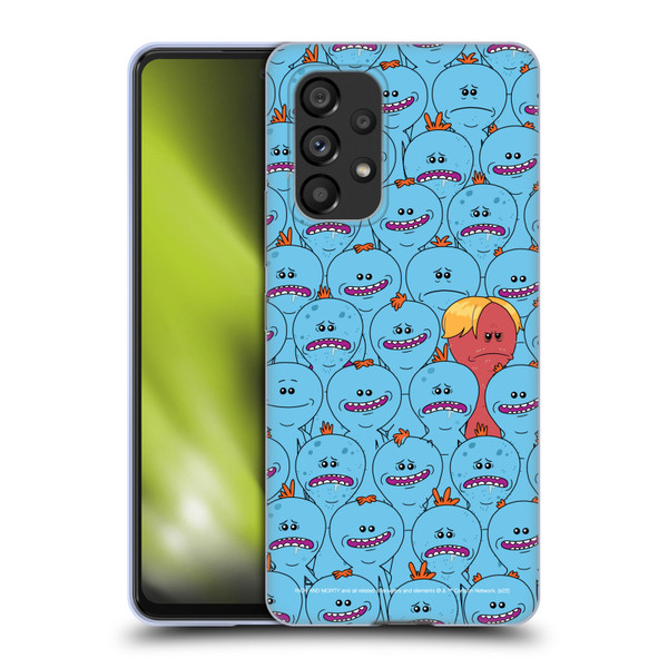 Rick And Morty Season 4 Graphics Mr. Meeseeks Pattern Soft Gel Case for Samsung Galaxy A53 5G (2022)