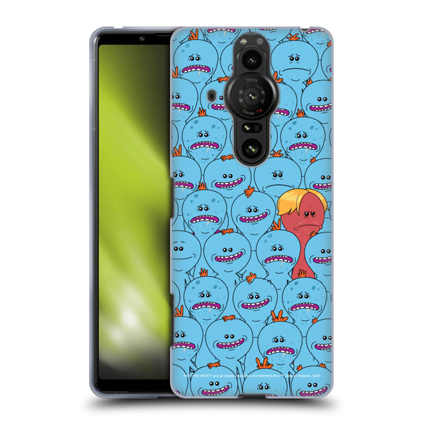 Rick And Morty Season 4 Graphics Mr. Meeseeks Pattern Soft Gel Case for Sony Xperia Pro-I