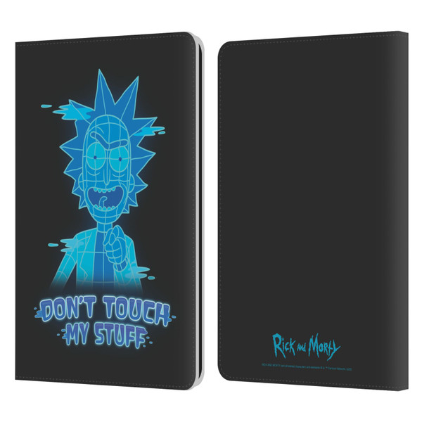 Rick And Morty Season 5 Graphics Don't Touch My Stuff Leather Book Wallet Case Cover For Amazon Kindle Paperwhite 1 / 2 / 3