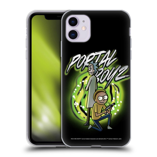 Rick And Morty Season 5 Graphics Portal Boyz Soft Gel Case for Apple iPhone 11