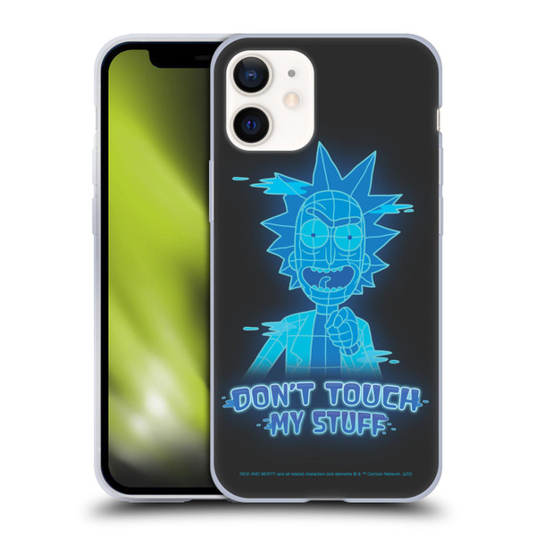 Rick And Morty Season 5 Graphics Don't Touch My Stuff Soft Gel Case for Apple iPhone 12 Mini