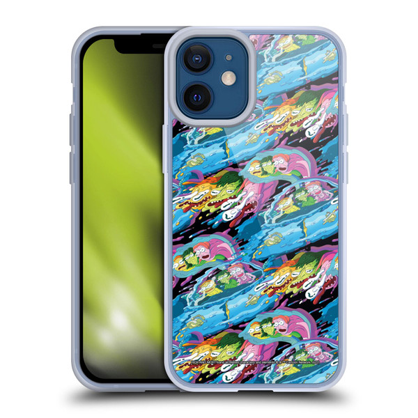 Rick And Morty Season 5 Graphics Warp Pattern Soft Gel Case for Apple iPhone 12 Mini