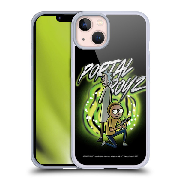 Rick And Morty Season 5 Graphics Portal Boyz Soft Gel Case for Apple iPhone 13