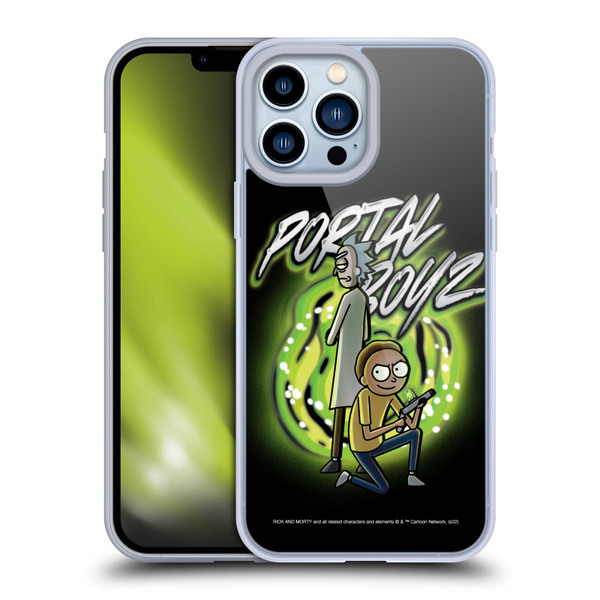 Rick And Morty Season 5 Graphics Portal Boyz Soft Gel Case for Apple iPhone 13 Pro Max