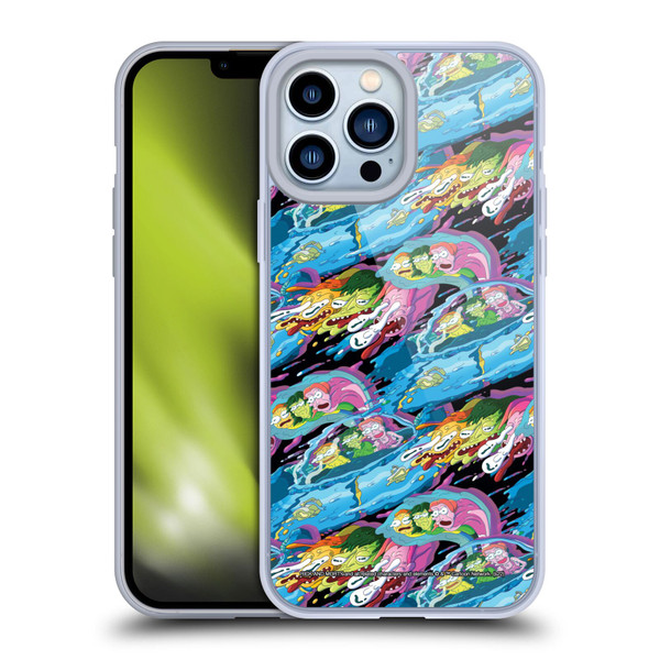 Rick And Morty Season 5 Graphics Warp Pattern Soft Gel Case for Apple iPhone 13 Pro Max