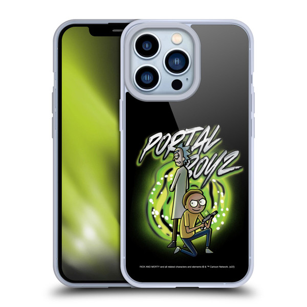 Rick And Morty Season 5 Graphics Portal Boyz Soft Gel Case for Apple iPhone 13 Pro