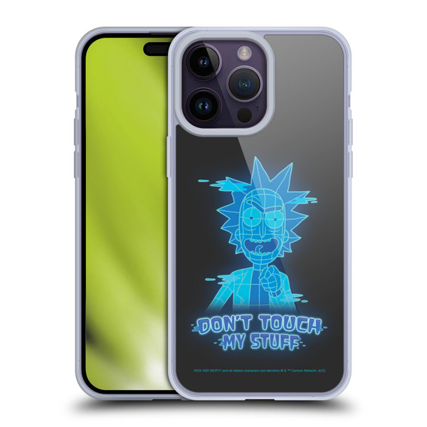 Rick And Morty Season 5 Graphics Don't Touch My Stuff Soft Gel Case for Apple iPhone 14 Pro Max