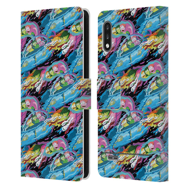 Rick And Morty Season 5 Graphics Warp Pattern Leather Book Wallet Case Cover For LG K22