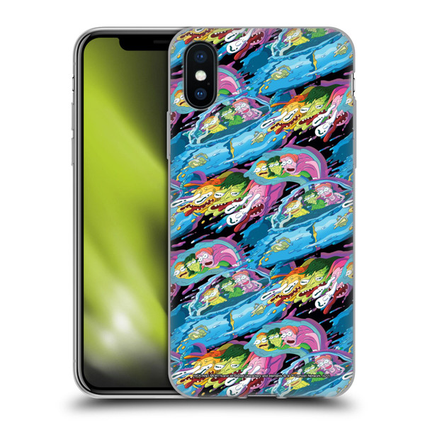 Rick And Morty Season 5 Graphics Warp Pattern Soft Gel Case for Apple iPhone X / iPhone XS