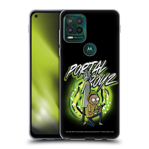 Rick And Morty Season 5 Graphics Portal Boyz Soft Gel Case for Motorola Moto G Stylus 5G 2021