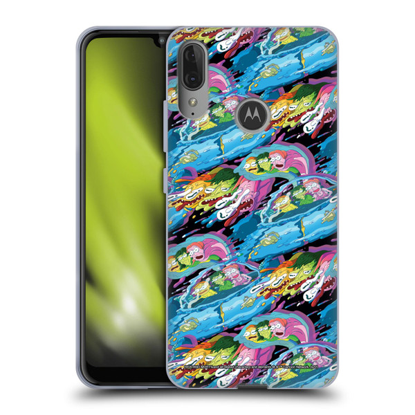 Rick And Morty Season 5 Graphics Warp Pattern Soft Gel Case for Motorola Moto E6 Plus