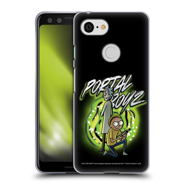 Rick And Morty Season 5 Graphics Portal Boyz Soft Gel Case for Google Pixel 3