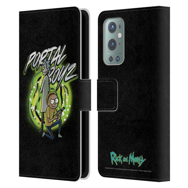 Rick And Morty Season 5 Graphics Portal Boyz Leather Book Wallet Case Cover For OnePlus 9