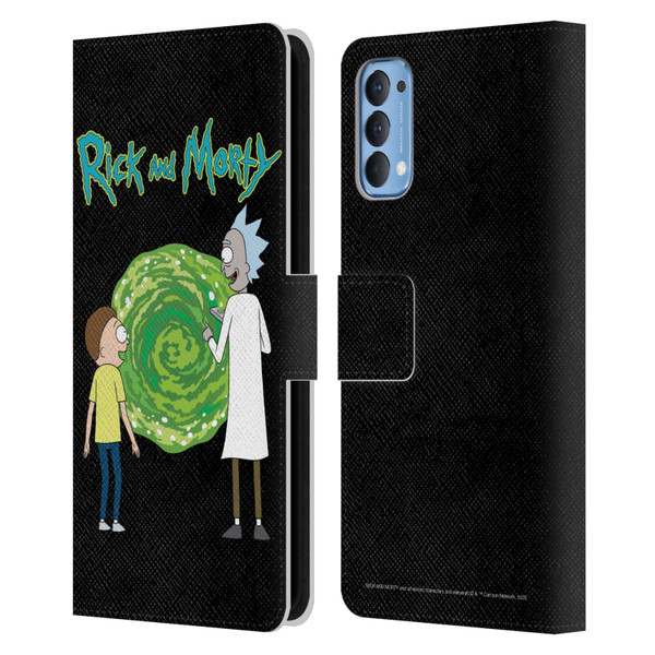 Rick And Morty Season 5 Graphics Character Art Leather Book Wallet Case Cover For OPPO Reno 4 5G