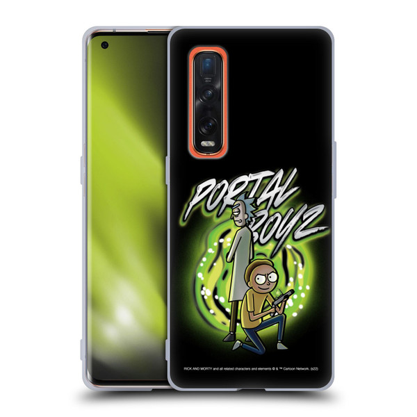 Rick And Morty Season 5 Graphics Portal Boyz Soft Gel Case for OPPO Find X2 Pro 5G