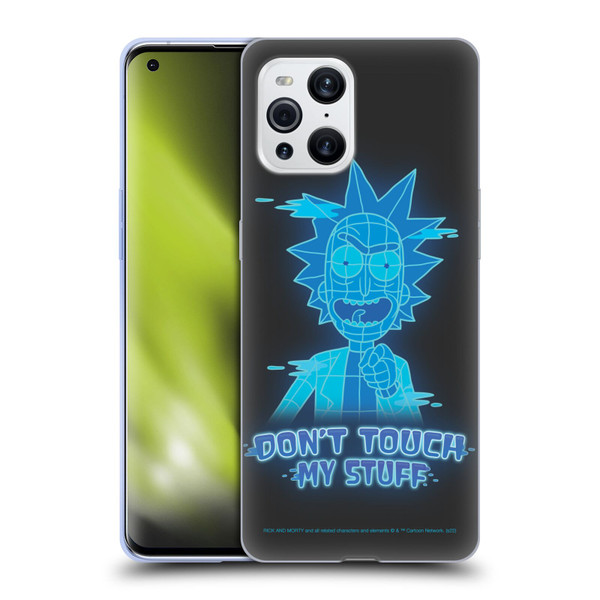 Rick And Morty Season 5 Graphics Don't Touch My Stuff Soft Gel Case for OPPO Find X3 / Pro