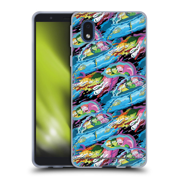 Rick And Morty Season 5 Graphics Warp Pattern Soft Gel Case for Samsung Galaxy A01 Core (2020)
