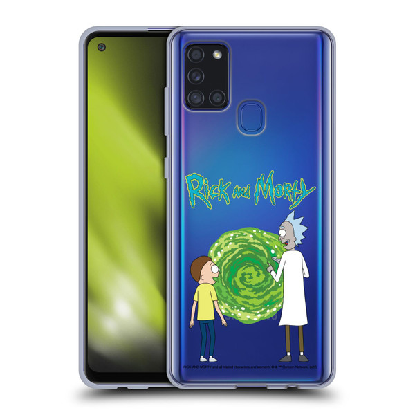 Rick And Morty Season 5 Graphics Character Art Soft Gel Case for Samsung Galaxy A21s (2020)