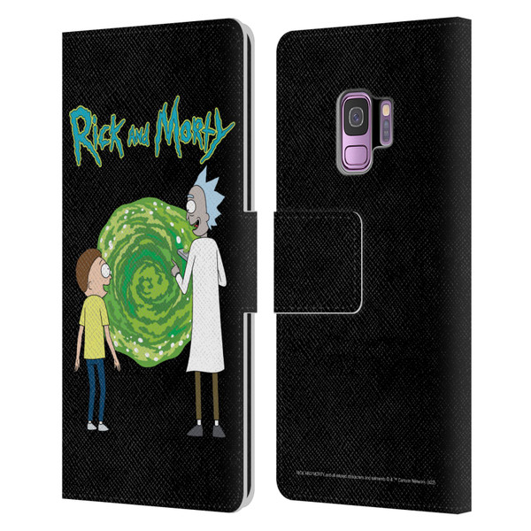 Rick And Morty Season 5 Graphics Character Art Leather Book Wallet Case Cover For Samsung Galaxy S9