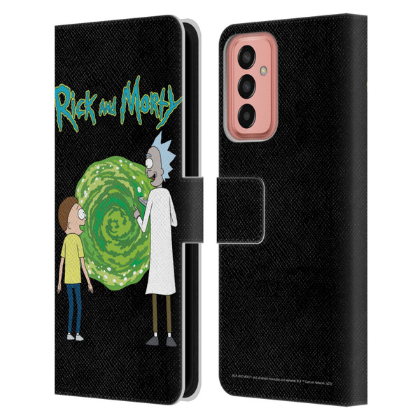 Rick And Morty Season 5 Graphics Character Art Leather Book Wallet Case Cover For Samsung Galaxy M13 (2022)