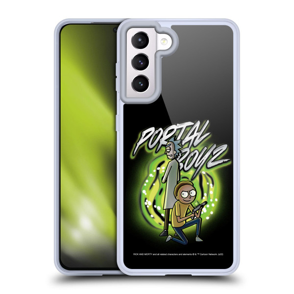 Rick And Morty Season 5 Graphics Portal Boyz Soft Gel Case for Samsung Galaxy S21 5G