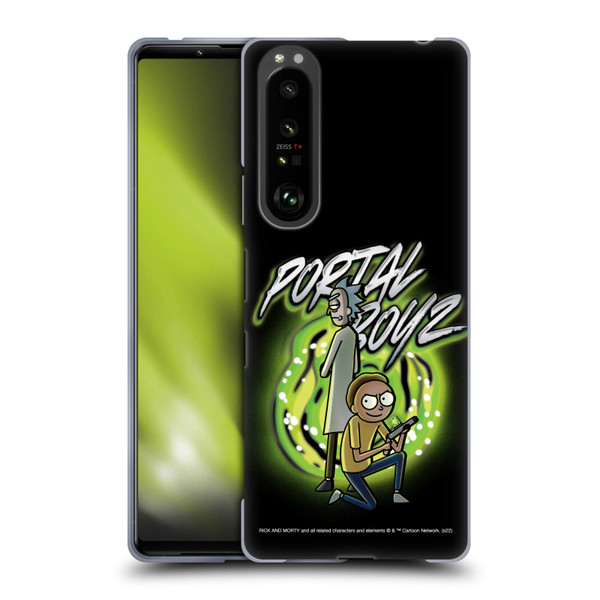 Rick And Morty Season 5 Graphics Portal Boyz Soft Gel Case for Sony Xperia 1 III