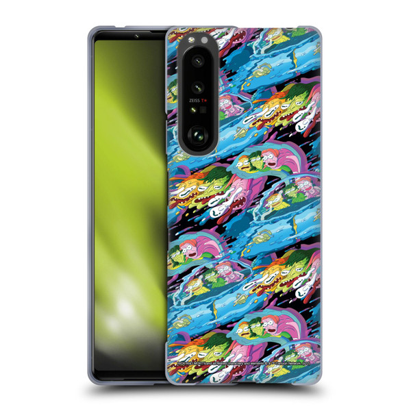 Rick And Morty Season 5 Graphics Warp Pattern Soft Gel Case for Sony Xperia 1 III