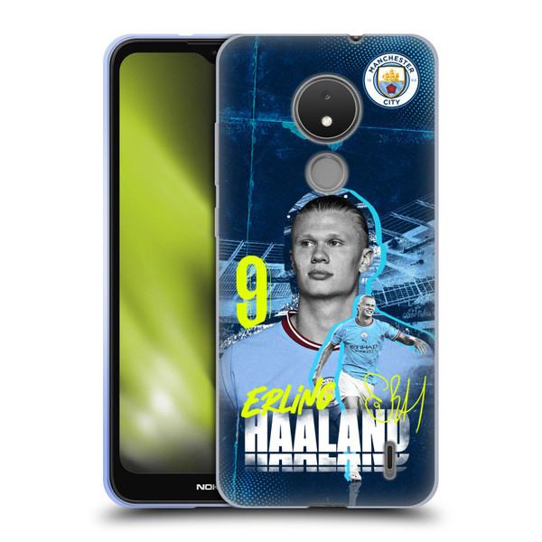 Manchester City Man City FC 2022/23 First Team Erling Haaland Soft Gel Case for Nokia C21