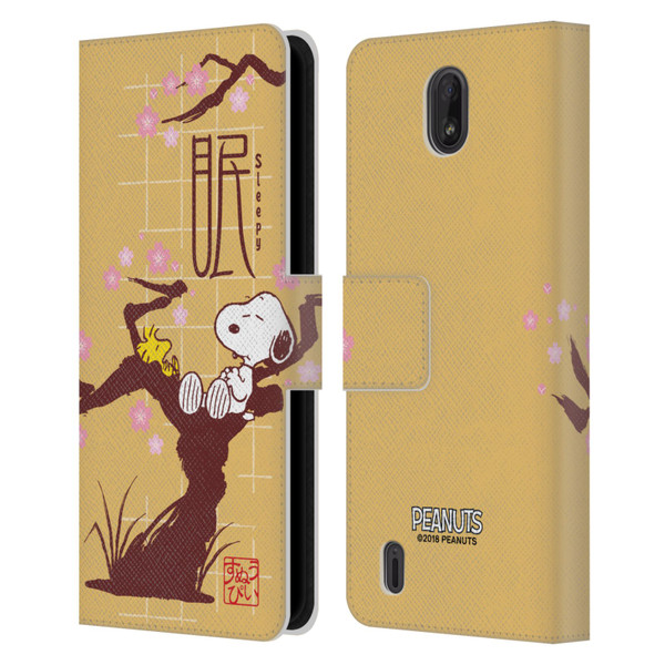 Peanuts Oriental Snoopy Sleepy Leather Book Wallet Case Cover For Nokia C01 Plus/C1 2nd Edition