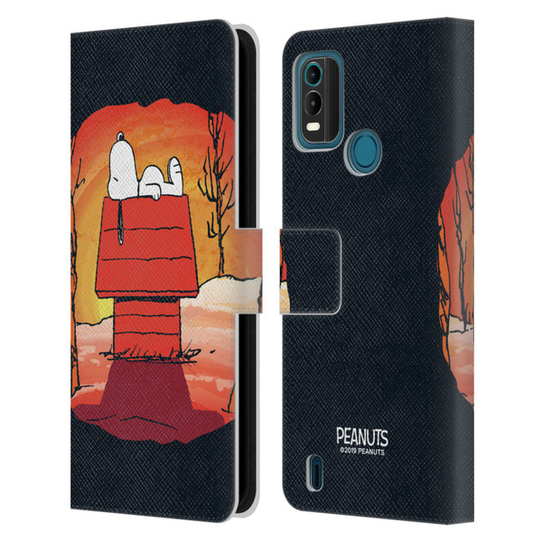 Peanuts Spooktacular Snoopy Leather Book Wallet Case Cover For Nokia G11 Plus