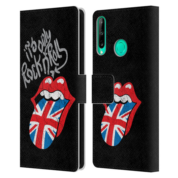 The Rolling Stones Albums Only Rock And Roll Distressed Leather Book Wallet Case Cover For Huawei P40 lite E