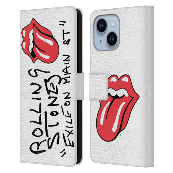 The Rolling Stones Albums Exile On Main St. Leather Book Wallet Case Cover For Apple iPhone 14 Plus