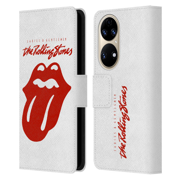 The Rolling Stones Graphics Ladies and Gentlemen Movie Leather Book Wallet Case Cover For Huawei P50