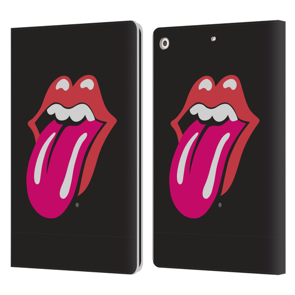 The Rolling Stones Graphics Pink Tongue Leather Book Wallet Case Cover For Apple iPad 10.2 2019/2020/2021