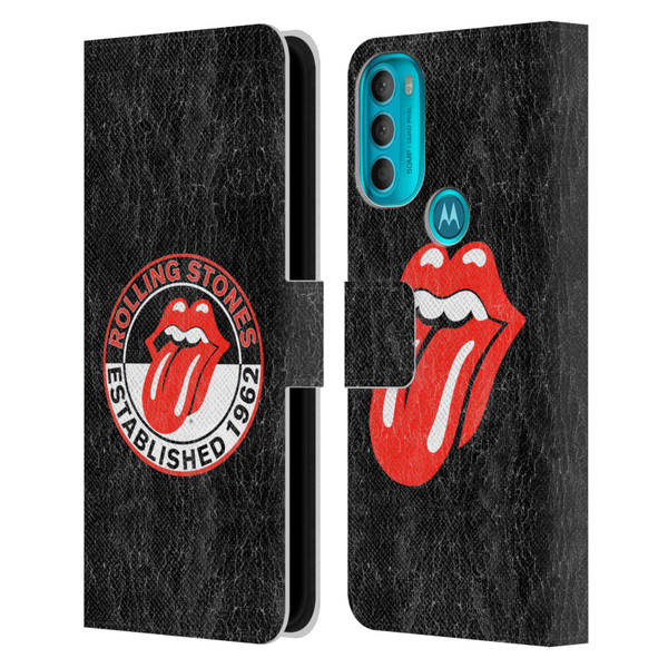 The Rolling Stones Graphics Established 1962 Leather Book Wallet Case Cover For Motorola Moto G71 5G