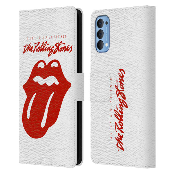 The Rolling Stones Graphics Ladies and Gentlemen Movie Leather Book Wallet Case Cover For OPPO Reno 4 5G